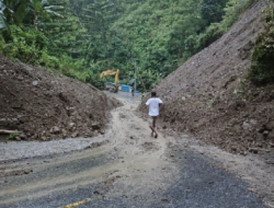 Hujan Deras, 4 Titik Jalan di Atas Bendungan Waeapo Maluku Longsor